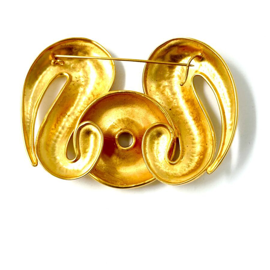 Robert Lee Morris Gold Heraldic Wings Pin - Image 3