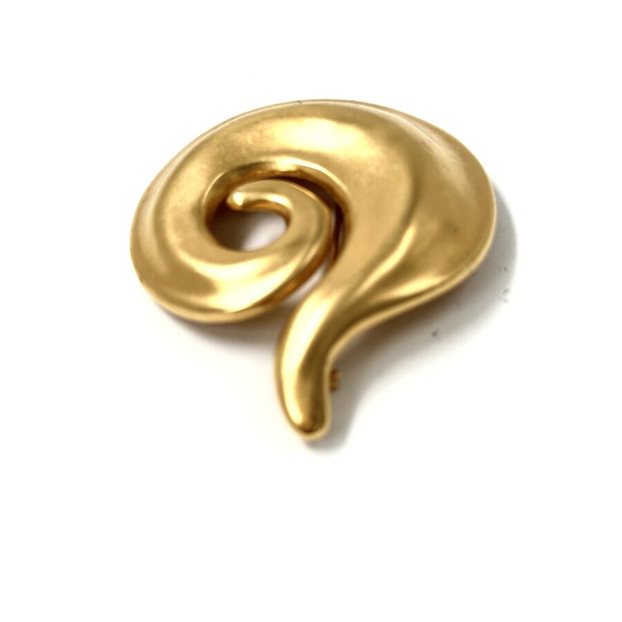 Robert Lee Morris Gold Spiral Snail Pin