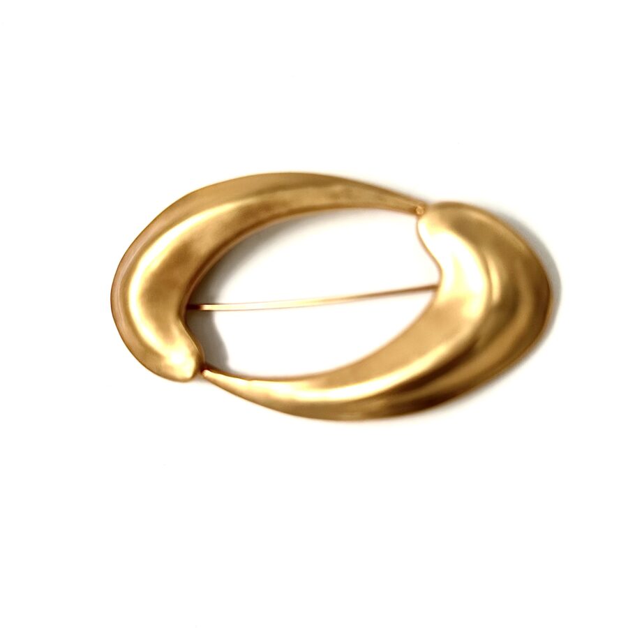 Robert Lee Morris Goldplated Double Swoosh Pin