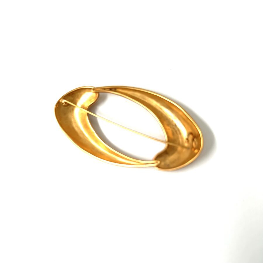 Robert Lee Morris Goldplated Double Swoosh Pin - Image 3
