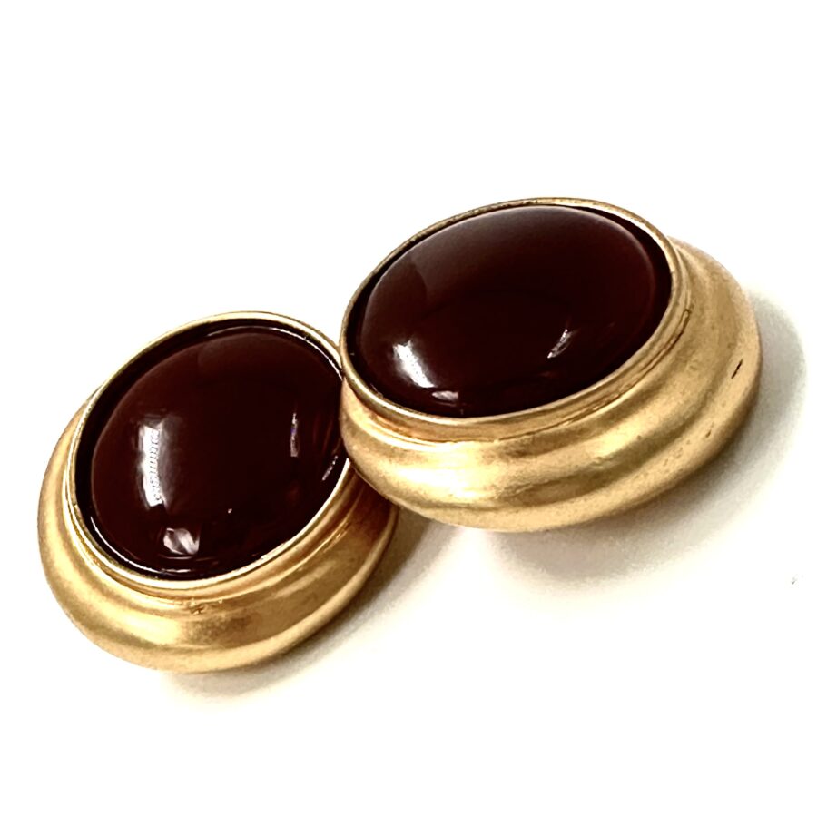 Robert Lee Morris Carnelian Button Earrings for DK - Image 3