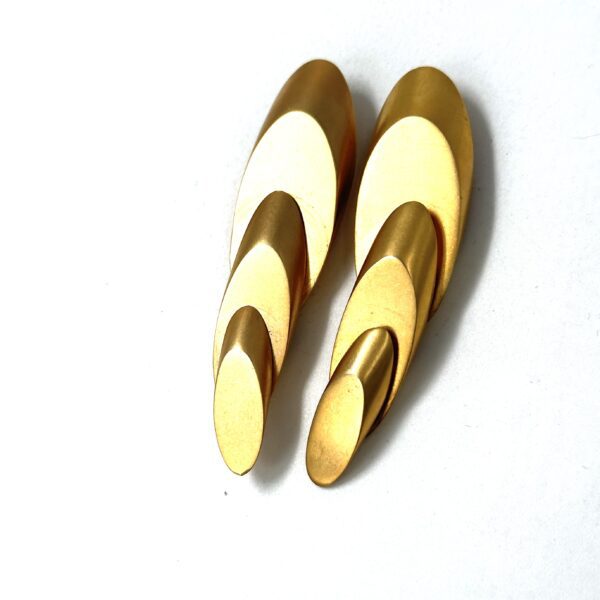 Robert Lee Morris Gold Slice Drop Earrings For Karl Lagerfeld