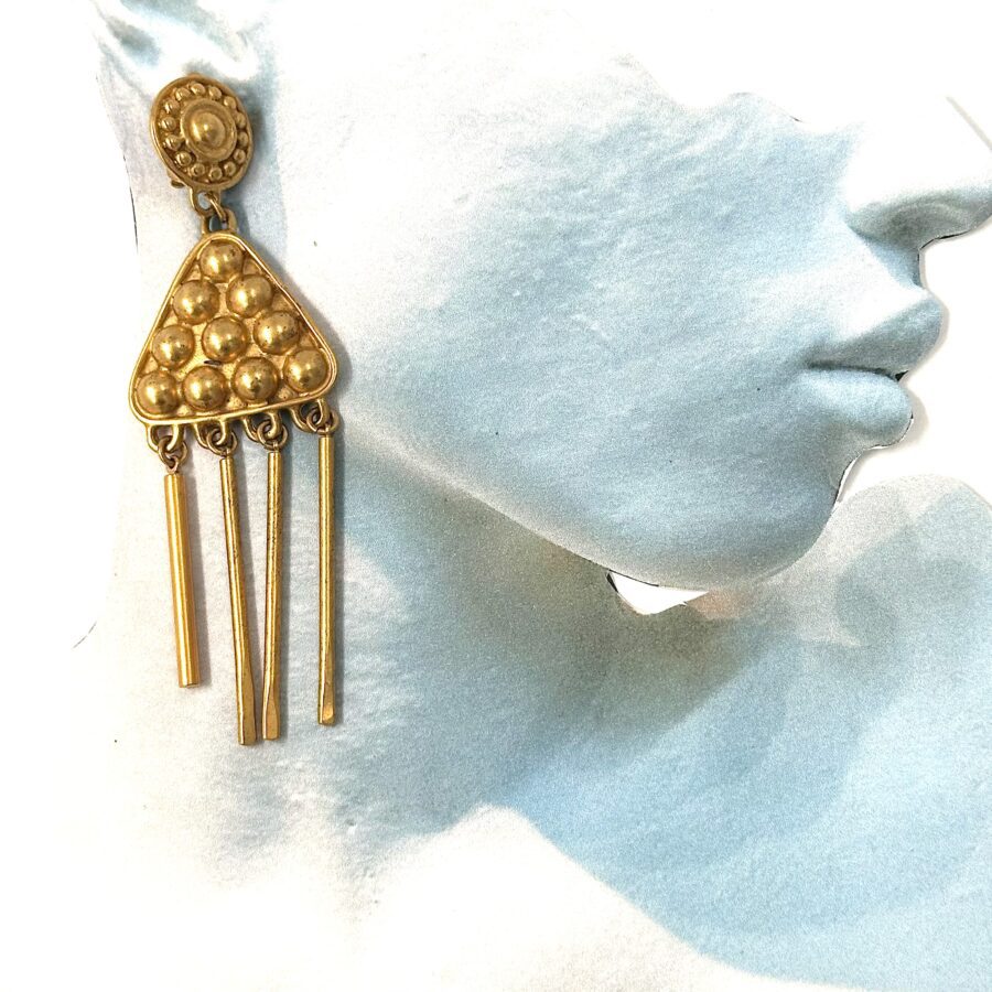 Robert Lee Morris Gold Chandelier Earrings for Loewe 1994 - Image 2