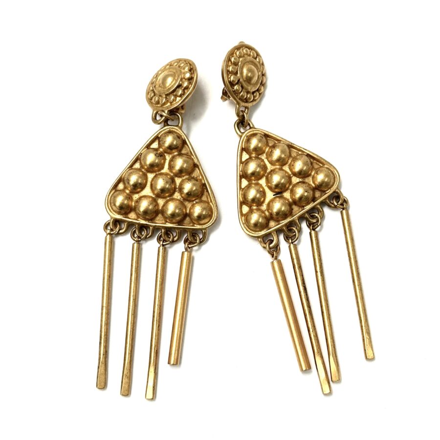 Robert Lee Morris Gold Chandelier Earrings for Loewe 1994