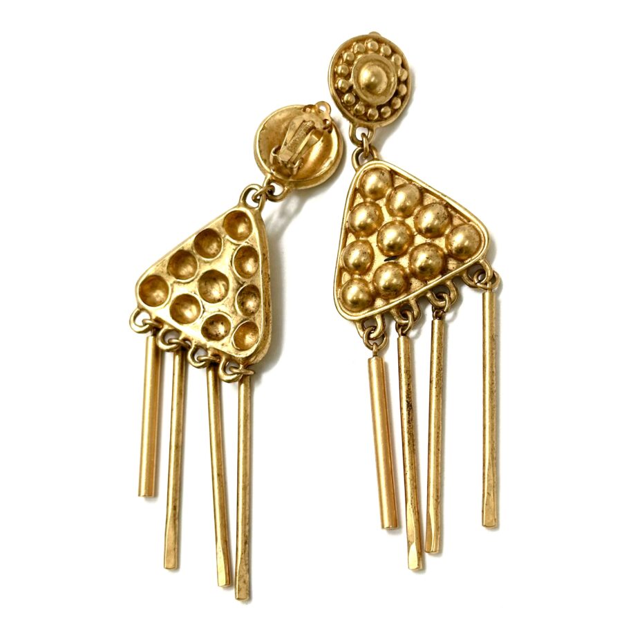 Robert Lee Morris Gold Chandelier Earrings for Loewe 1994 - Image 3