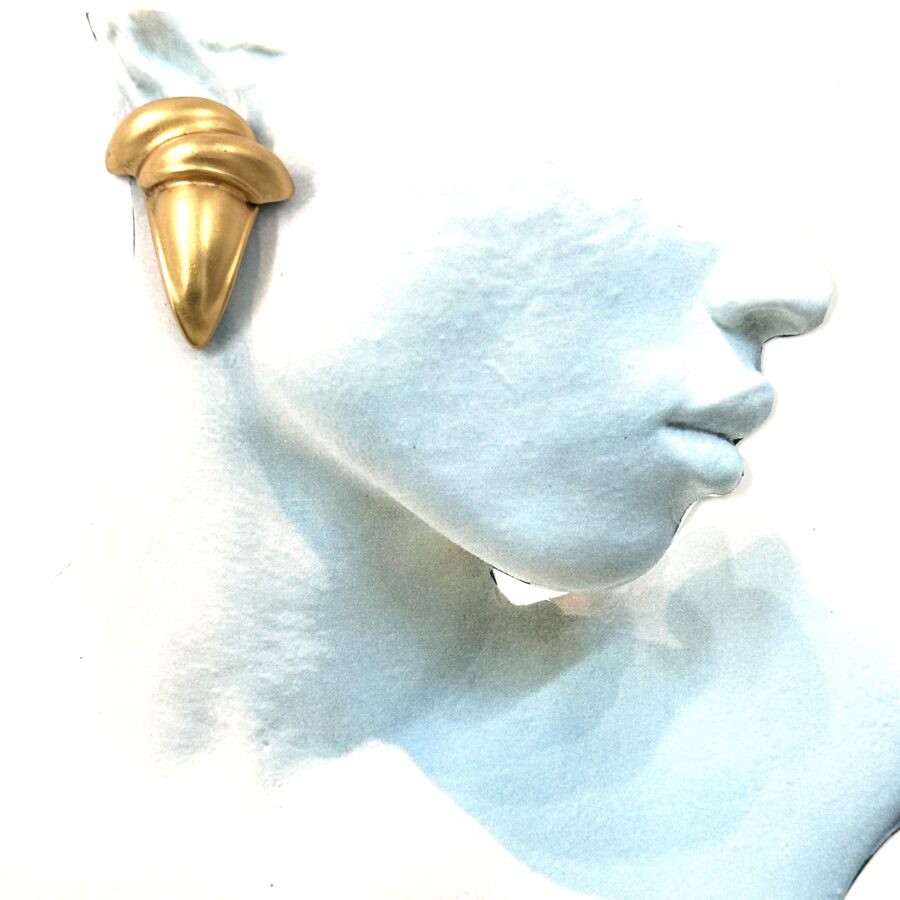 Robert Lee Morris Gold Sculptural Claw Earrings - Image 2