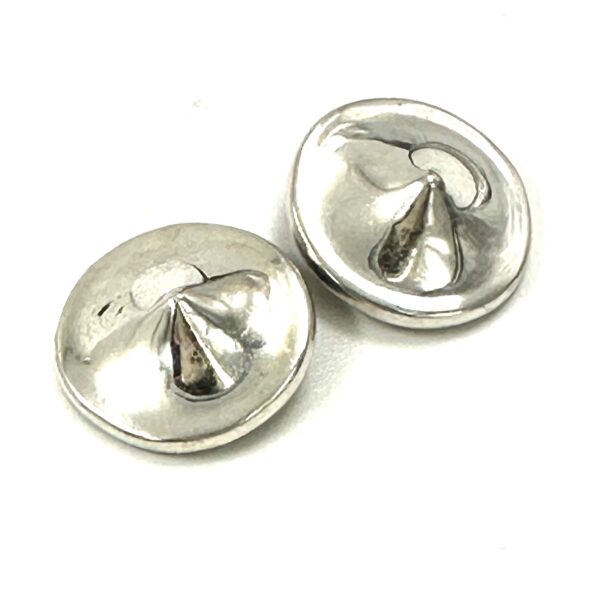 Robert Lee Morris Small Silver Gong Earrings