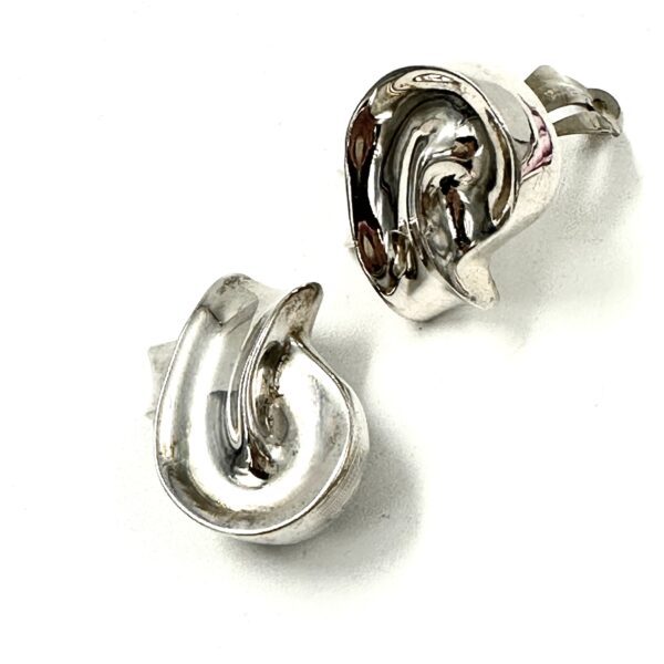 Robert Lee Morris Silver Overpass Button Earrings