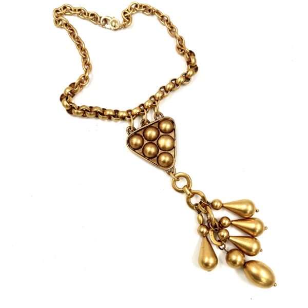 Robert Lee Morris Golden Bead Y Necklace, 2024