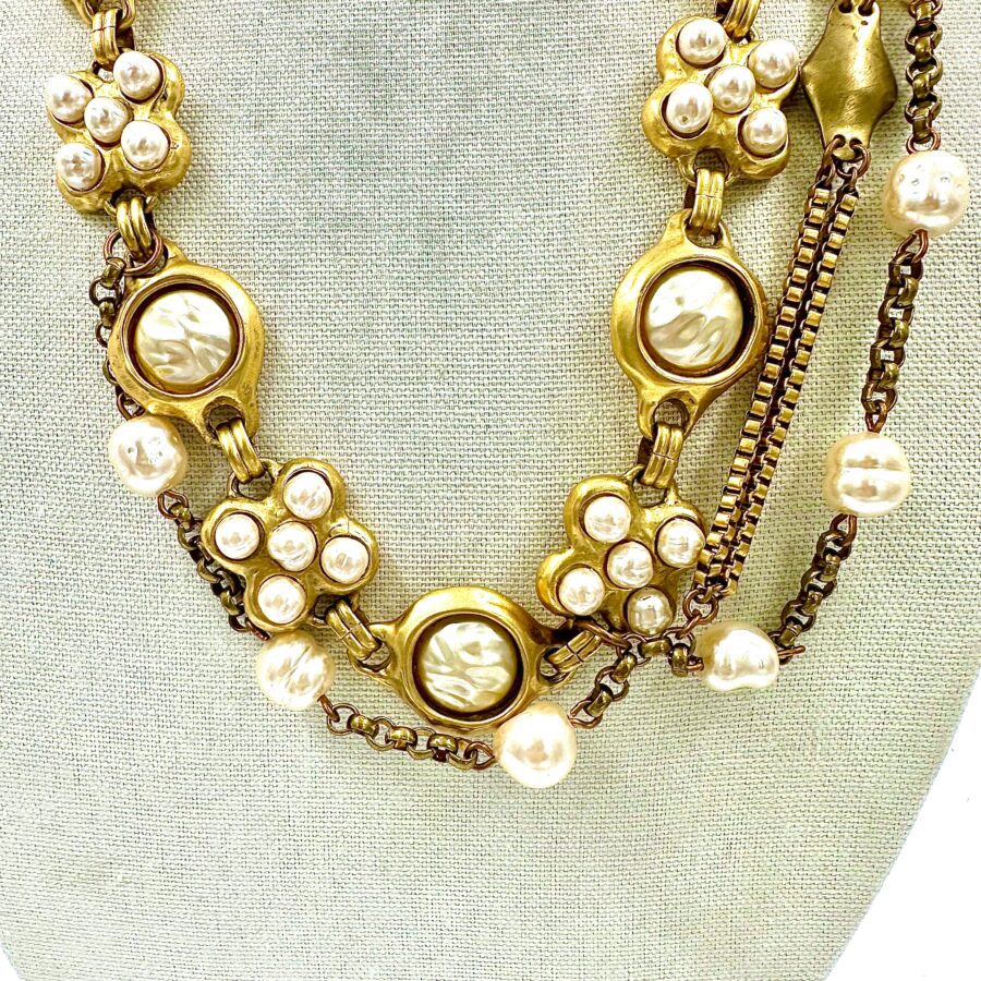Robert Lee Morris for Donna Karan Pearl & Gold Belt - Image 4