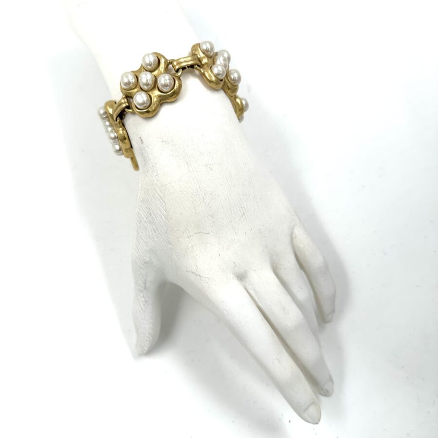 Robert Lee Morris for Donna Karan Pearl Link Bracelet - Image 2