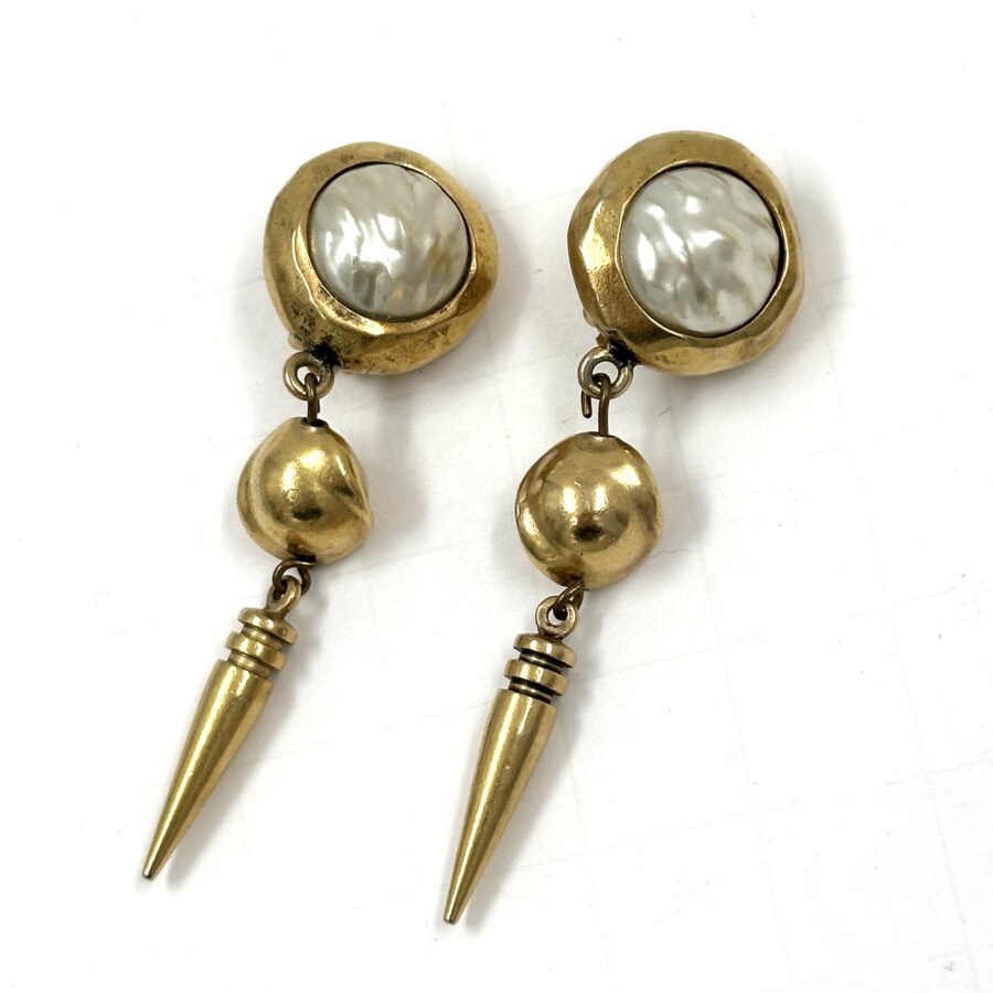 Robert Lee Morris for Donna Karan Simple Pearl Drop Earrings