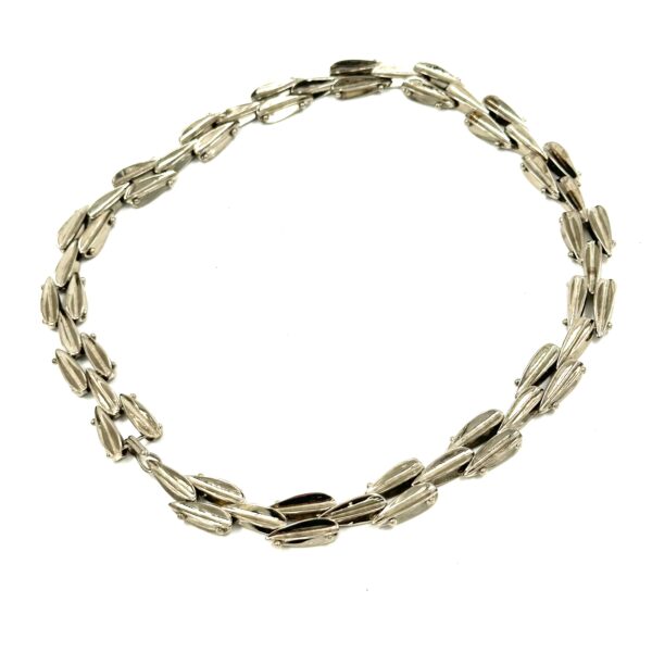 Robert Lee Morris Petite Rhodium Plated Silver Dart Necklace