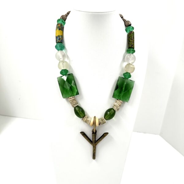 Robert Lee Morris Green Rune Necklace