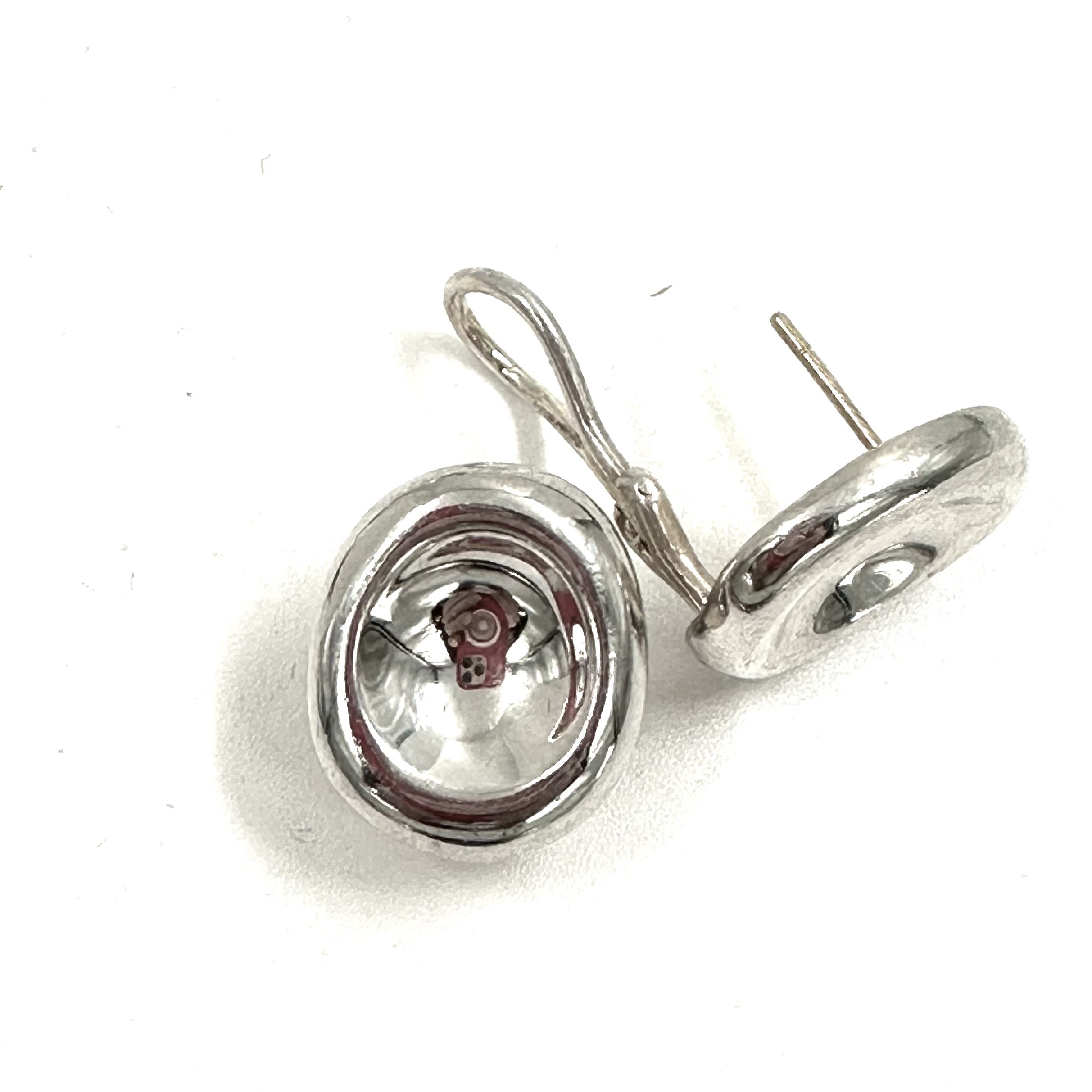 Robert Lee Morris Silver Silver Waterstone Button Earrings