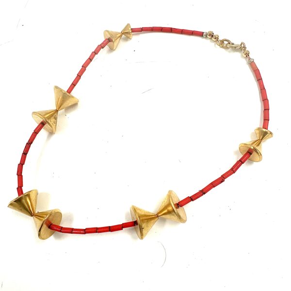 Robert Lee Morris Red 10 Cone Necklace