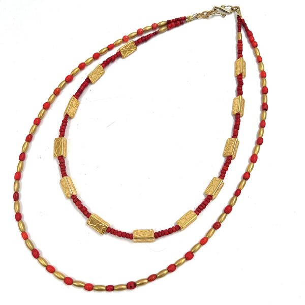 Robert Lee Morris Red Double Necklace #11