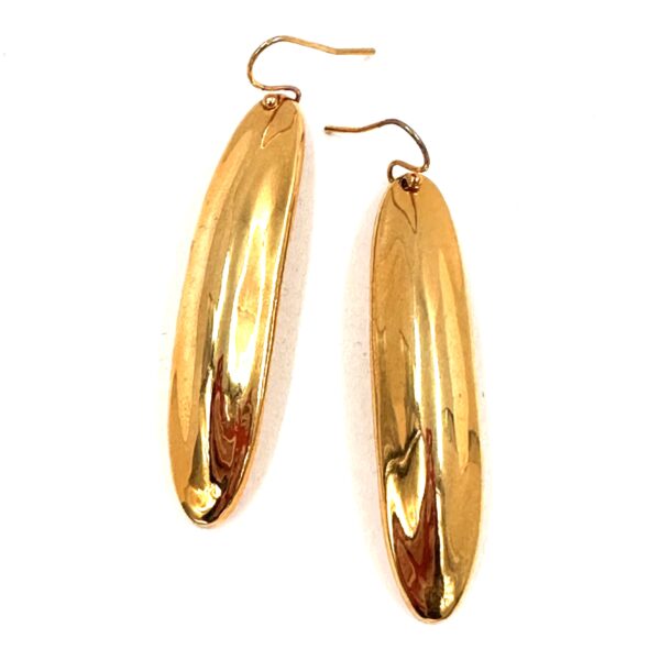 Robert Lee Morris Gold Slug Drop Earrings