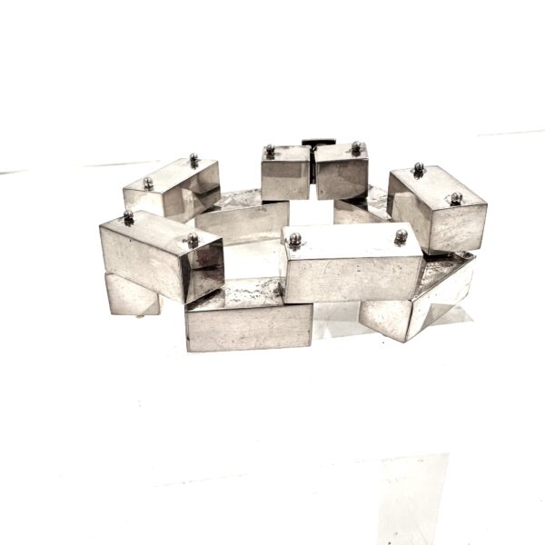 Robert Lee Morris Large Silver 1x1 Brick Bracelet