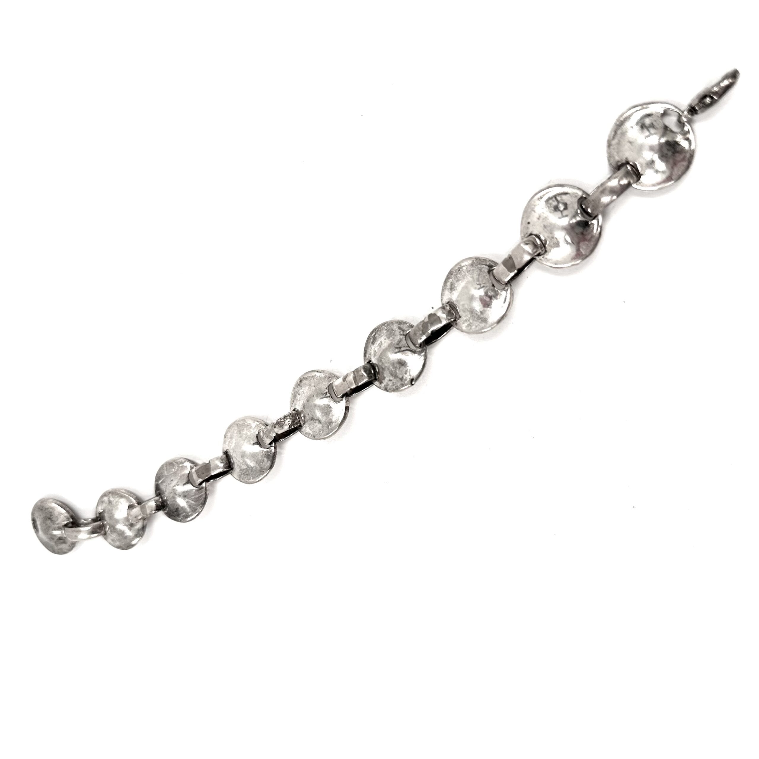 Robert Lee Morris Silver D Disc Link Bracelet - Image 2