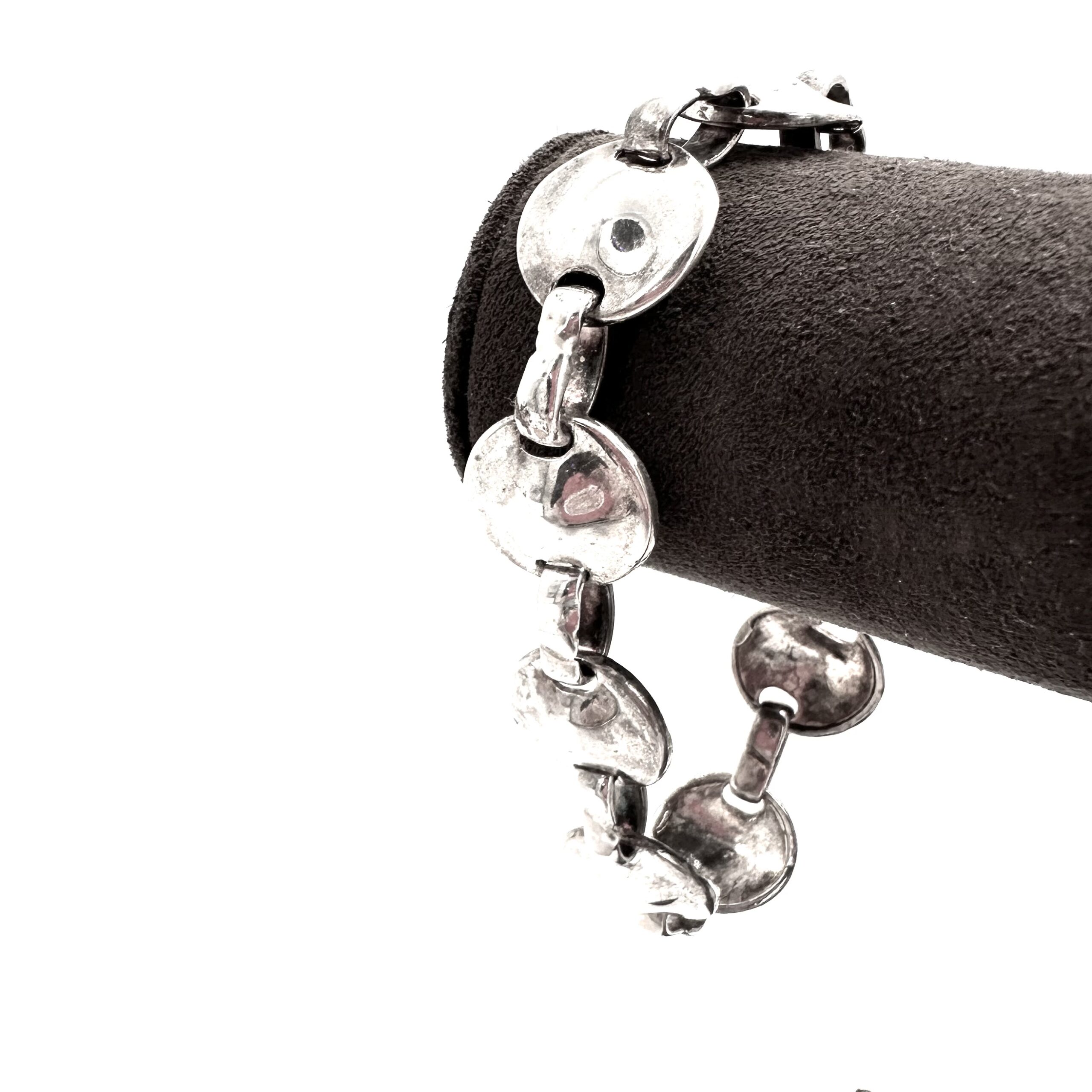 Robert Lee Morris Silver D Disc Link Bracelet - Image 3