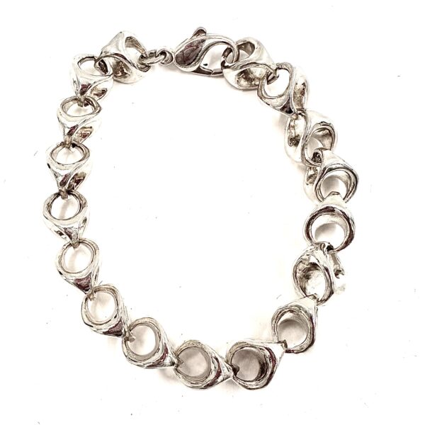 Robert Lee Morris Small Silver Alpha Chain Bracelet