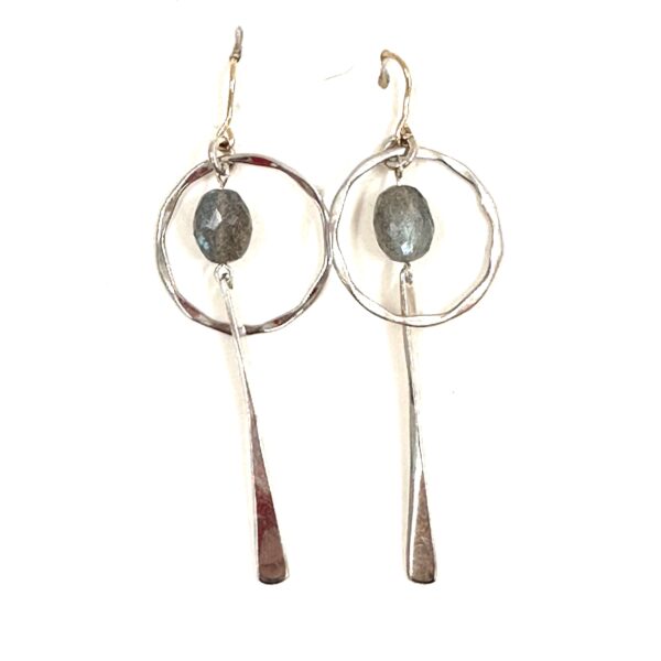 Robert Lee Morris Forged Labradorite Dangle Earrings