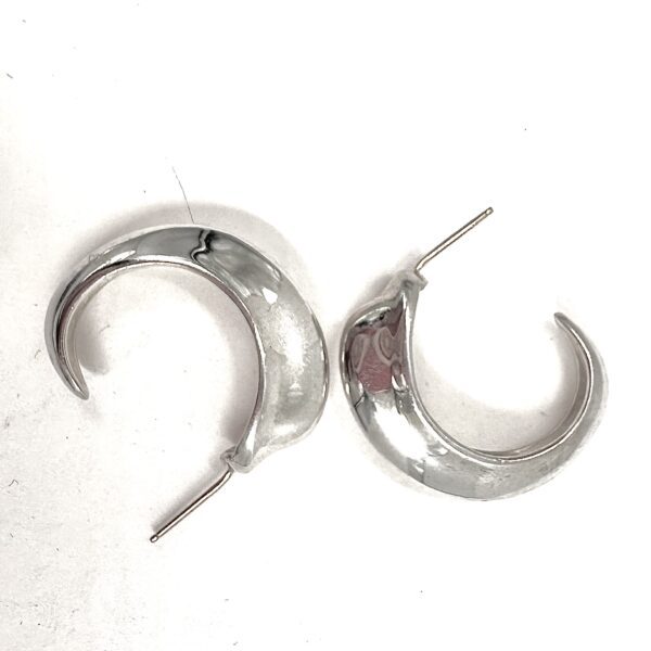 Robert Lee Morris Silver Tapered Hoop Earrings