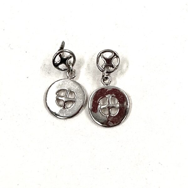 Robert Lee Morris Silver Micro Cross Dangle Earrings