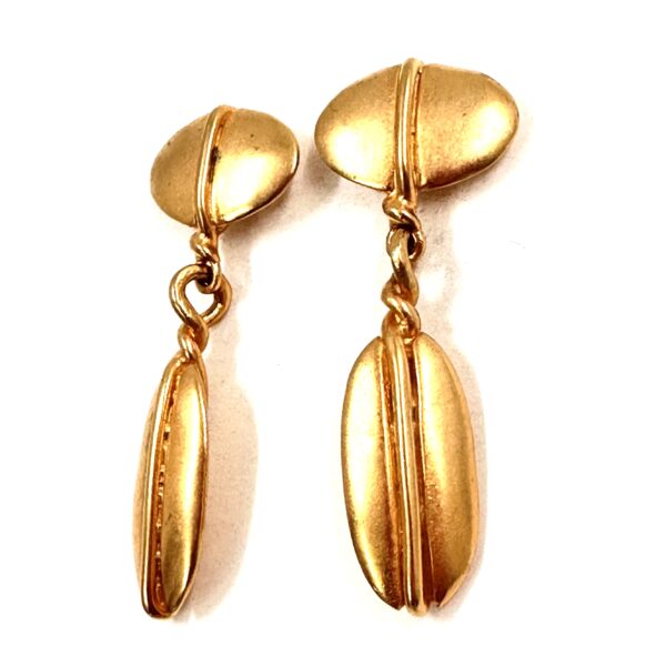 Robert Lee Morris Rare Carved Dangle Earrings