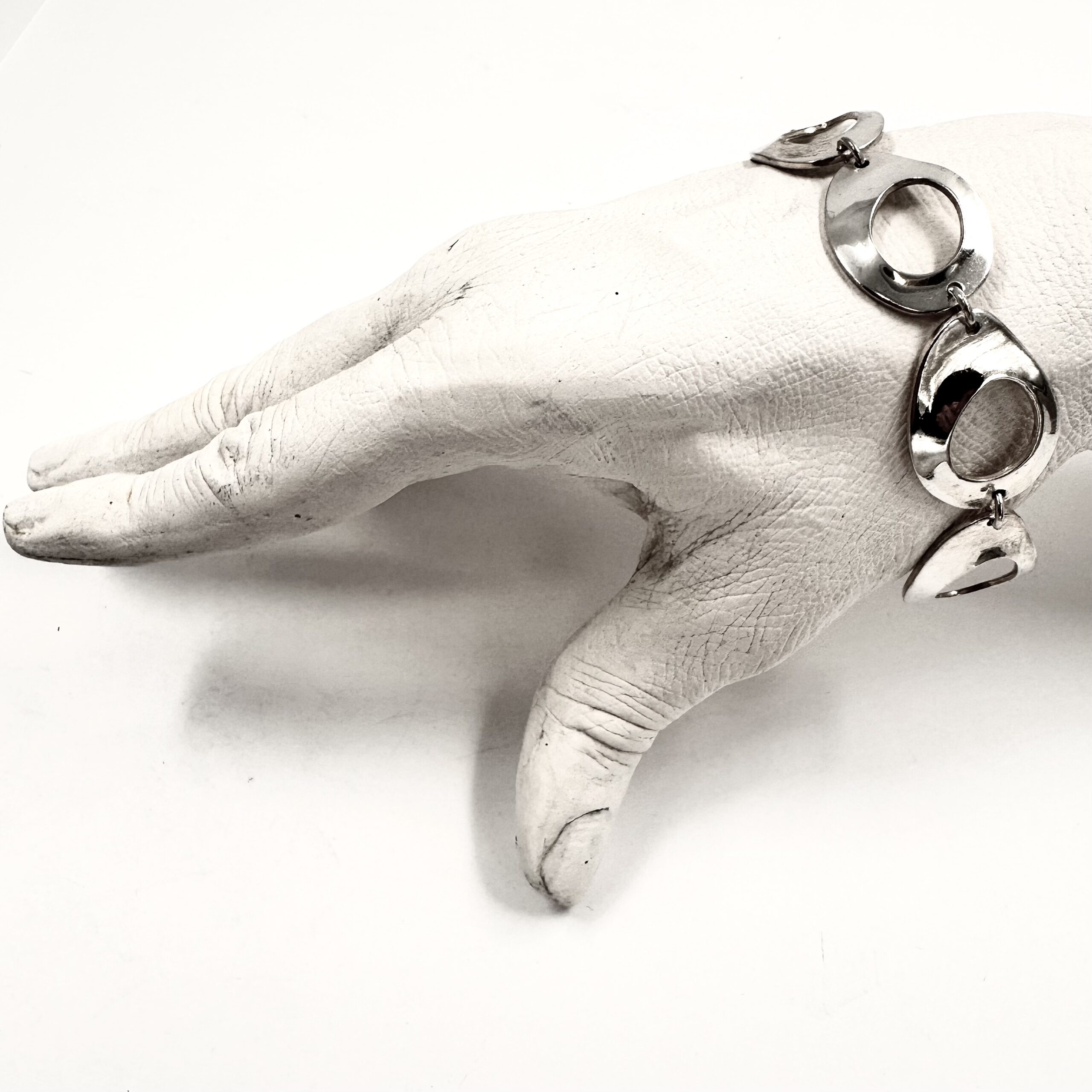 Robert Lee Morris Silver Eye Link Bracelet - Image 2