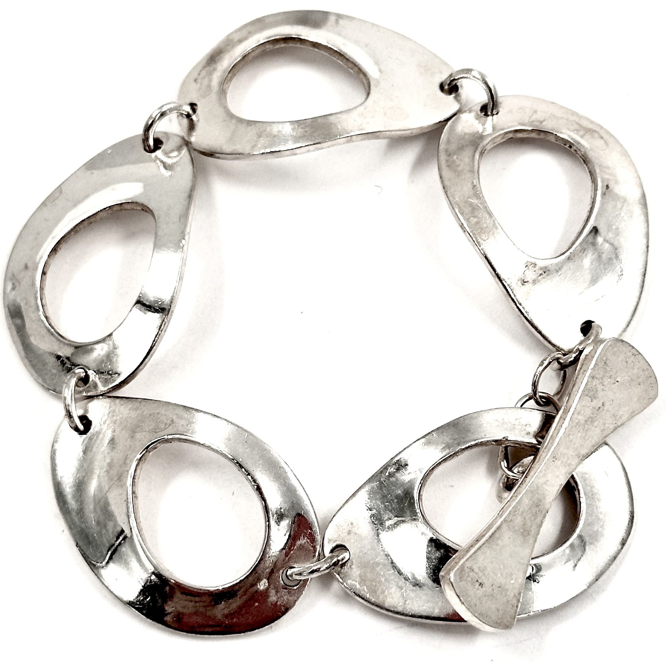 Robert Lee Morris Silver Eye Link Bracelet