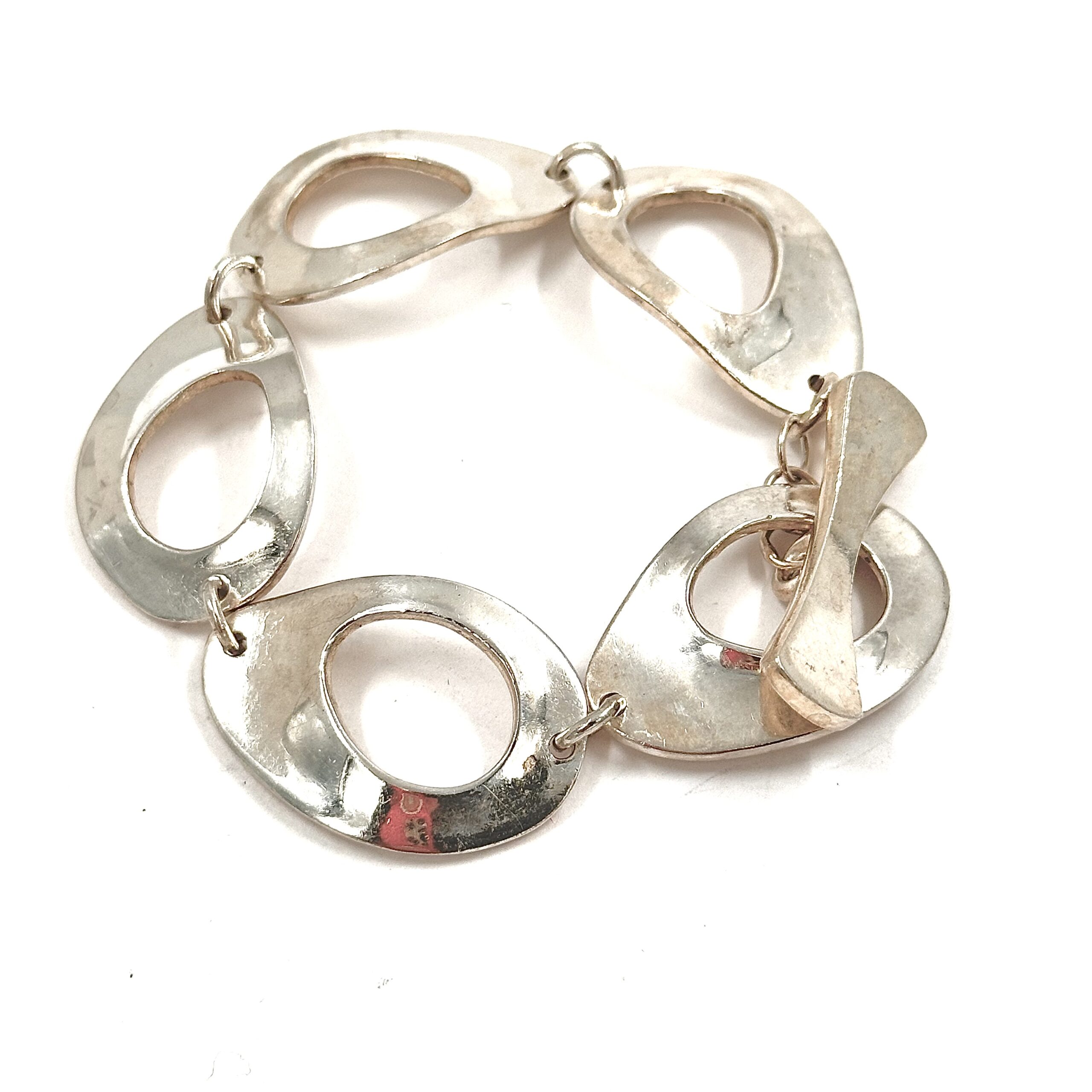 Robert Lee Morris Silver Eye Link Bracelet - Image 3