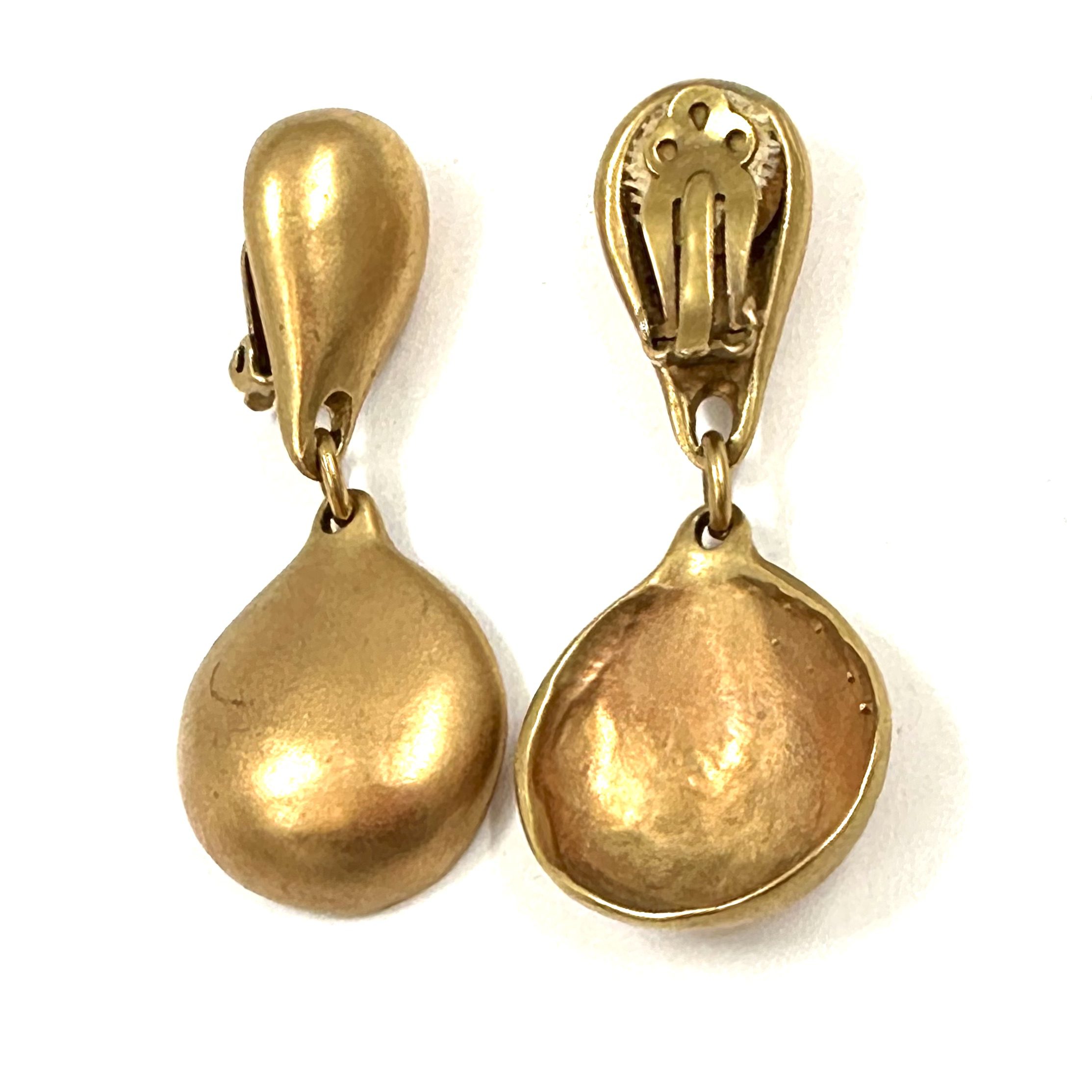 Robert Lee Morris Gold Bomb Dangle Earrings - Image 3