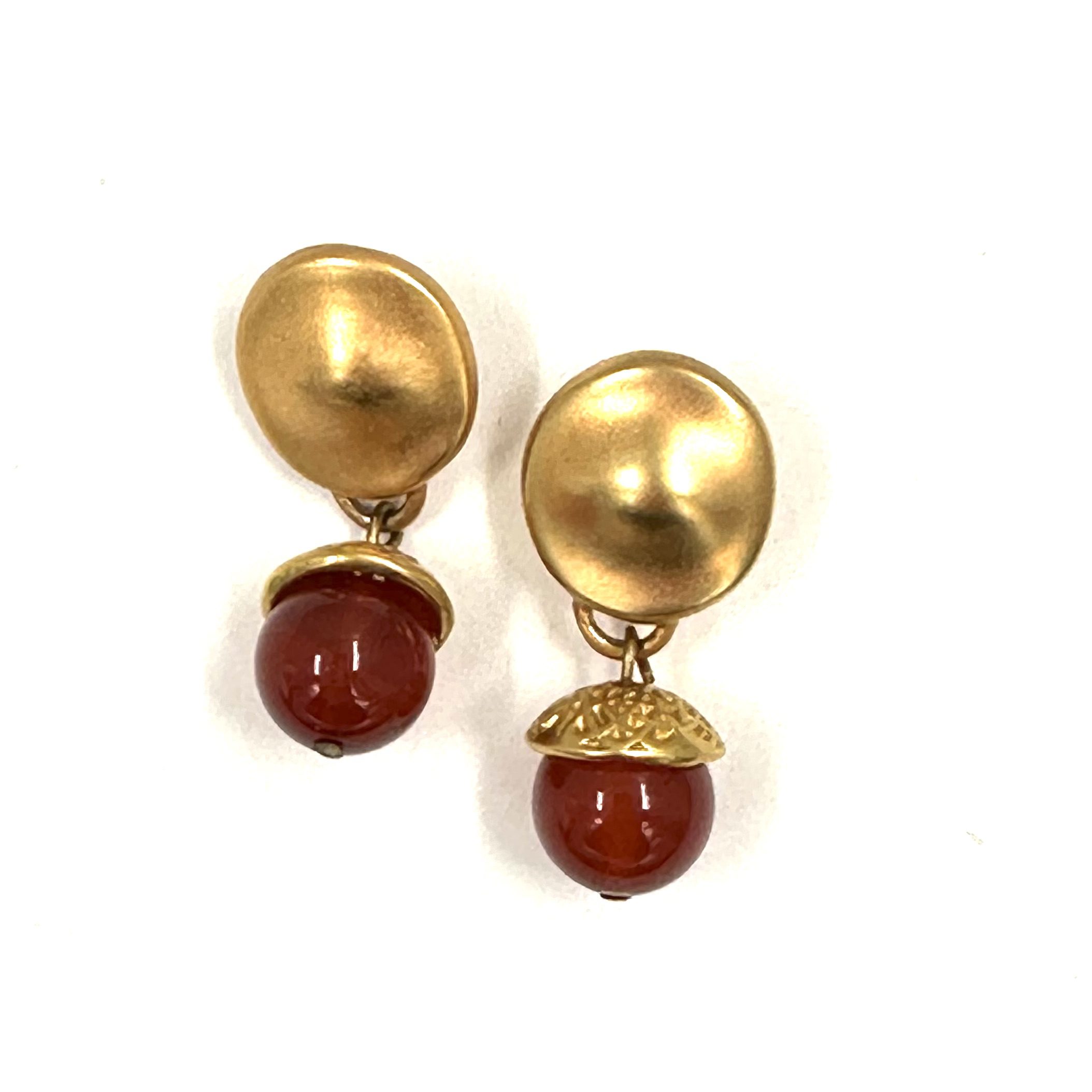 Robert Lee Morris Small Carnelian Drop Earrings