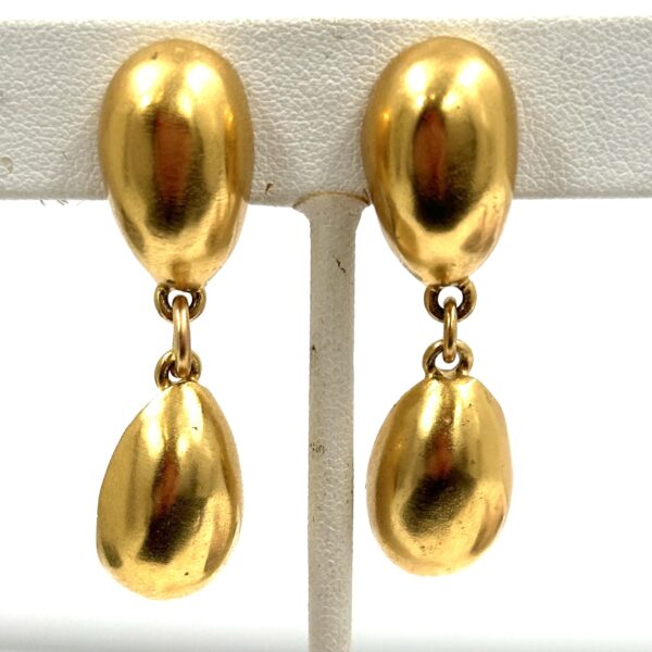 Robert Lee Morris Double Pebble Drop Earrings